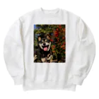 柴犬けんたろー。の柴犬のけんたろー Heavyweight Crew Neck Sweatshirt