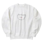 シンプル＆可愛いのゆるふわにゃんこ Heavyweight Crew Neck Sweatshirt