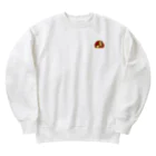 GOODS SHOP【そぞろな小窓】 SUZURI店の[ワンポイント]【脱穀してからね】 Heavyweight Crew Neck Sweatshirt