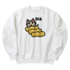 楽猫楽描しげ屋のいか Heavyweight Crew Neck Sweatshirt