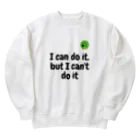 Nice Japanese words? !のI can do it, but I can't do it Heavyweight Crew Neck Sweatshirt