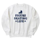 sports_tower スポーツタワーのフィギュアスケート・figure skating・グッズ・デザイン・フィギアスケート・#Tシャツ・ステップ・スピン・ジャンプ・スケート靴イラスト・技・男子・女子・かっこいい・かわいい・アイスダンス Heavyweight Crew Neck Sweatshirt