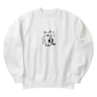 ネコノートショップ（neco-note shop）のビビ（つかねこ） Heavyweight Crew Neck Sweatshirt