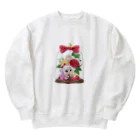 🦛ひぽまるちゃんねる🐨のバラドームミニキャラまるちゃん Heavyweight Crew Neck Sweatshirt