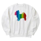 chicodeza by suzuriのカラフルチワワのシルエット Heavyweight Crew Neck Sweatshirt