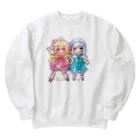 どーなつハウスのCafeリインカーネイションこはねandこゆき Heavyweight Crew Neck Sweatshirt