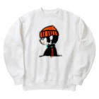 szHzs 'のツリ目さん/オレンジニット帽 Heavyweight Crew Neck Sweatshirt