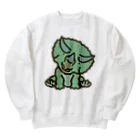 segasworksのトリケラちゃん（お座り）首傾げ Heavyweight Crew Neck Sweatshirt