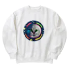 宇宙猫の宇宙猫 Heavyweight Crew Neck Sweatshirt