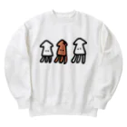 なでしこ@デザインのいか焼きイカいか Heavyweight Crew Neck Sweatshirt