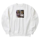 poohsuke18のにゃんにゃん Heavyweight Crew Neck Sweatshirt