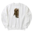 茶トラねこずのあくび猫のシロ Heavyweight Crew Neck Sweatshirt