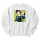 ちくわの恐怖のRIFFILM女 Heavyweight Crew Neck Sweatshirt