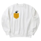 babigon shop on the earth のオオアリクイ　親子　黄 Heavyweight Crew Neck Sweatshirt