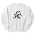 PokuStarのトラが走り、穴をあける Heavyweight Crew Neck Sweatshirt