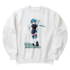 スライムバケツ店の有馬千草ママ冷音ちゃん（右手異空間B） Heavyweight Crew Neck Sweatshirt