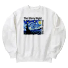 art-laboratory 絵画、芸術グッズのゴッホの星月夜 Tシャツ Heavyweight Crew Neck Sweatshirt