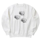 PokuStarのテニス　コアラとサーブ3種 Heavyweight Crew Neck Sweatshirt