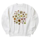 kimchinのやさしい色合いの花柄 Heavyweight Crew Neck Sweatshirt