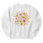 kimchinの華やかな色合いの花柄 Heavyweight Crew Neck Sweatshirt