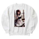 天乃鯱のメイドのお姉さんの二次元イラスト Heavyweight Crew Neck Sweatshirt