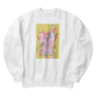 デルー村上のチャンドラ神　白ロリ Heavyweight Crew Neck Sweatshirt