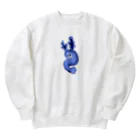 ちんぷのちんぷんかんぷんのブルーなゴースト Heavyweight Crew Neck Sweatshirt