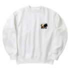 サラリーサル　さる山さんの残業中のさる山さん Heavyweight Crew Neck Sweatshirt