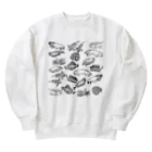 はんこや　ののの古生代のいきものたち Heavyweight Crew Neck Sweatshirt