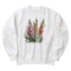 botanicalartAIのキンギョソウ Heavyweight Crew Neck Sweatshirt