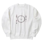 ぴよ工房の十錠の薬より笑顔が一番の薬（ゆるたま細胞・しろたま） Heavyweight Crew Neck Sweatshirt