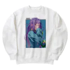 CHICHIZŌのMAOちゃん(寝起き) Heavyweight Crew Neck Sweatshirt