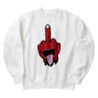 TRAVA design SHOPの挑発（赤） Heavyweight Crew Neck Sweatshirt