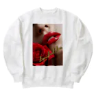 キッチンファラオの美女の口唇に薔薇 Heavyweight Crew Neck Sweatshirt