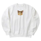 もみじのこんがり猫さん Heavyweight Crew Neck Sweatshirt