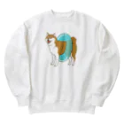 takaseのSHOPのプールに行く気の柴犬 Heavyweight Crew Neck Sweatshirt