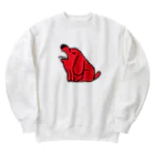 mudaboeのmudaboeトイプー（red） Heavyweight Crew Neck Sweatshirt