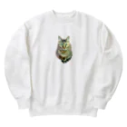 桃くるみSHOPのしっぽマフラーにゃん Heavyweight Crew Neck Sweatshirt