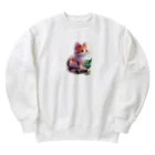 dolphineのキュートな猫 Heavyweight Crew Neck Sweatshirt