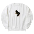 achahiの黒柴犬　ジョシーバ　癒し Heavyweight Crew Neck Sweatshirt