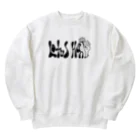 宇宙キャンプのロータス　ハンド　モノトーン Heavyweight Crew Neck Sweatshirt