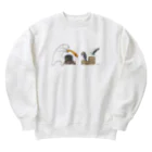 mocchi’s workshopのシロクマロウリュ Heavyweight Crew Neck Sweatshirt