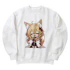 jai-to-anのミコン (Mikon) ver.1 狐の神様、きつね、キツネ Heavyweight Crew Neck Sweatshirt