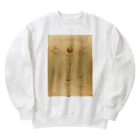 世界美術商店のウィトルウィウス的人体図 / Vitruvian Man Heavyweight Crew Neck Sweatshirt