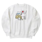 ししゃもねこ社のガクブルししゃもねこ Heavyweight Crew Neck Sweatshirt