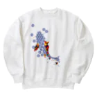 cuuyabowの鯉のぼり・和柄＆スプラッシュ / Navy Heavyweight Crew Neck Sweatshirt