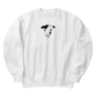 shopえむ。の子牛ちゃん（ツノあり） Heavyweight Crew Neck Sweatshirt