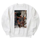 寿めでたや(ukiyoe)の浮世絵：歌川国芳_水滸伝豪傑 跳澗虎陳達 Heavyweight Crew Neck Sweatshirt