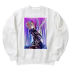 銀海りきる🦎🎨のステンドグラス風男の子（銀） Heavyweight Crew Neck Sweatshirt