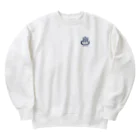 温泉グッズ@ブーさんとキリンの生活の【両面】温泉いろいろ（インディゴ） Heavyweight Crew Neck Sweatshirt